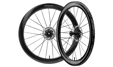 Komplet kół RAW GLOSSY SET FCC (55MM) 21H/21H FFWD/CERAMICSPEED 2:1 DBCL 12MM TA